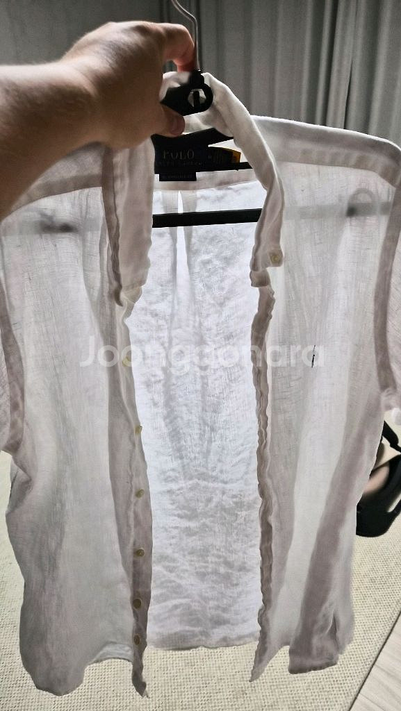 폴로 클래식핏 린넨셔츠 화이트--0