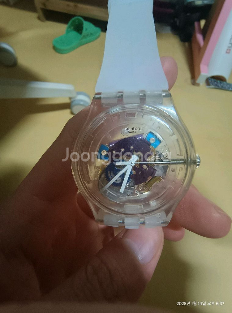 스와치 투명 젤리 시계 suok111--0