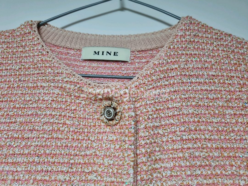 미사용 한섬마인 트위드자켓--2