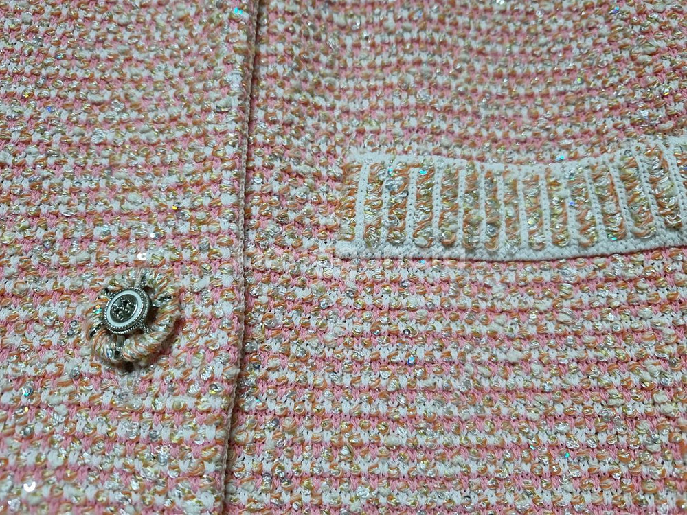 미사용 한섬마인 트위드자켓--5