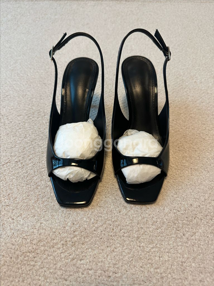 엘보른 블랙힐 235 새상품 블랙슈즈 블랙구두 슬링백--3