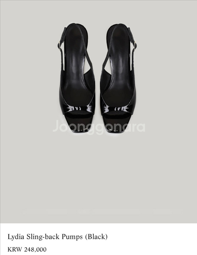 엘보른 블랙힐 235 새상품 블랙슈즈 블랙구두 슬링백--9