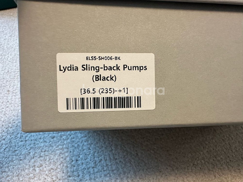 엘보른 블랙힐 235 새상품 블랙슈즈 블랙구두 슬링백--5