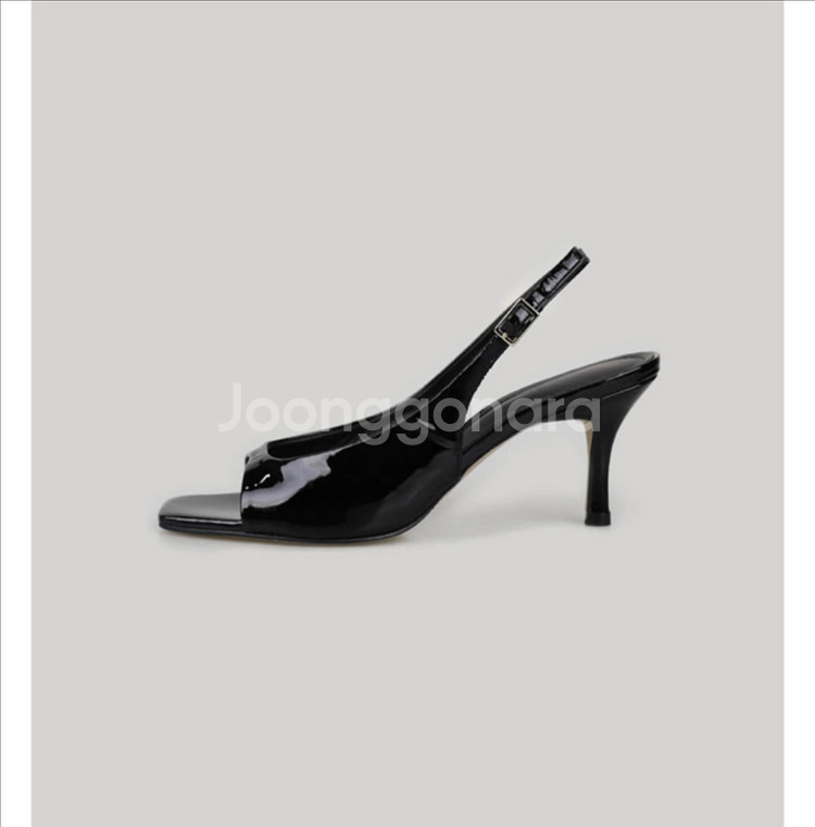 엘보른 블랙힐 235 새상품 블랙슈즈 블랙구두 슬링백--8