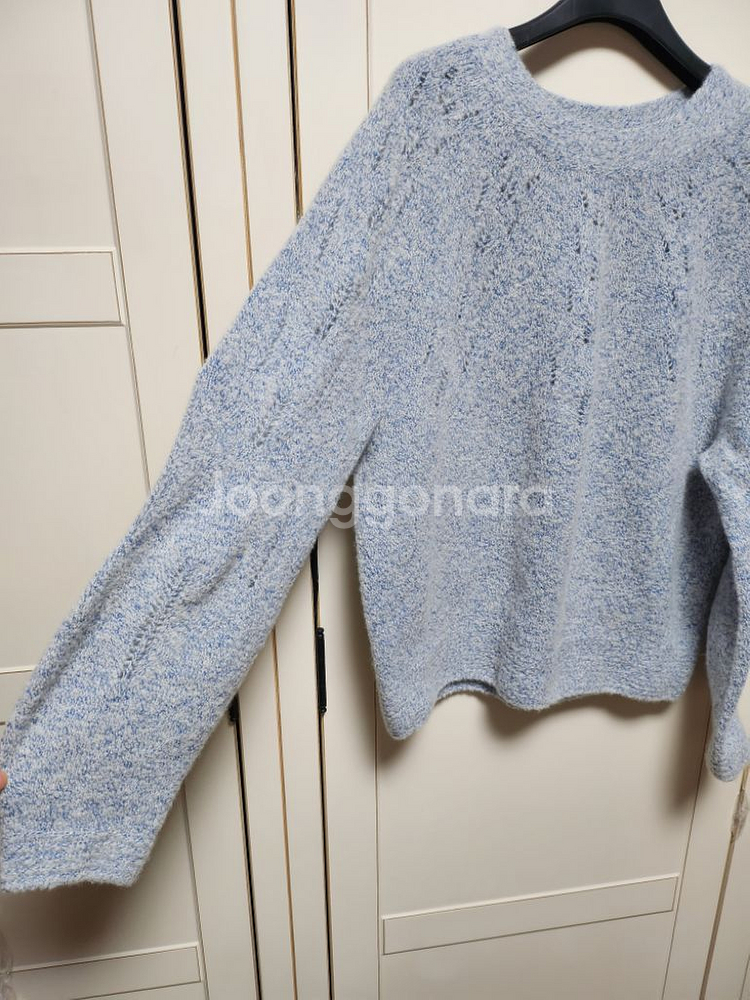 마인 실크블랜드 멜란지 니트 탑--4