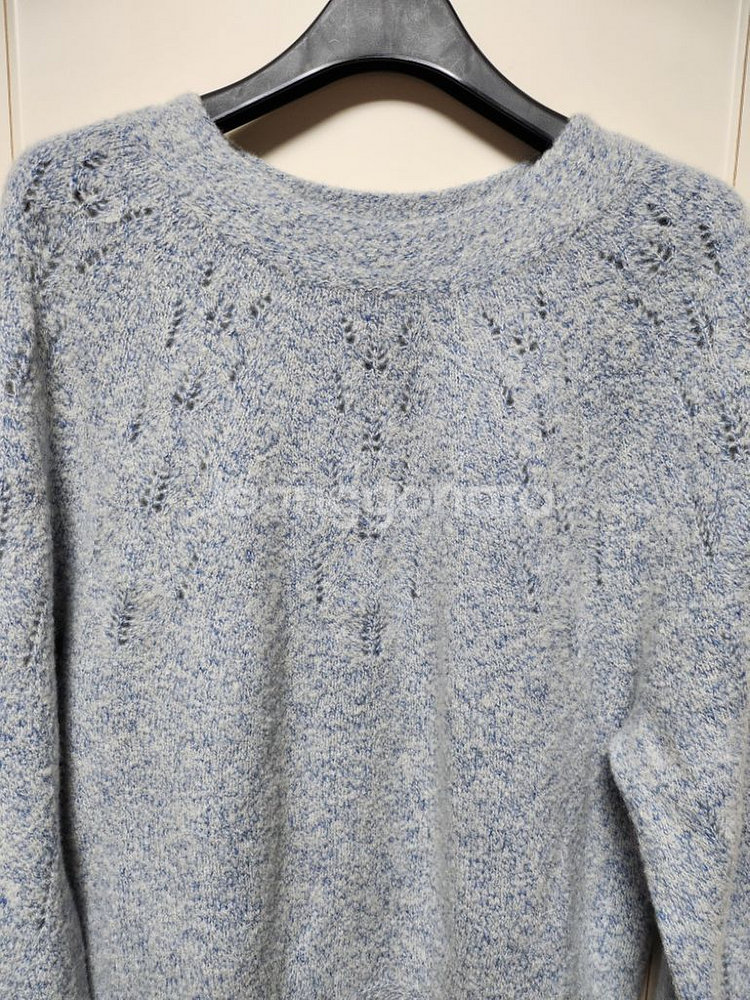 마인 실크블랜드 멜란지 니트 탑--6