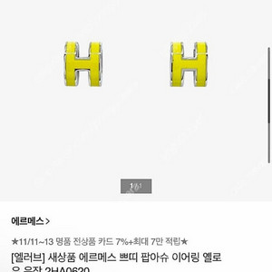 에르메스 팝아슈 귀걸이 고터 신세계구매