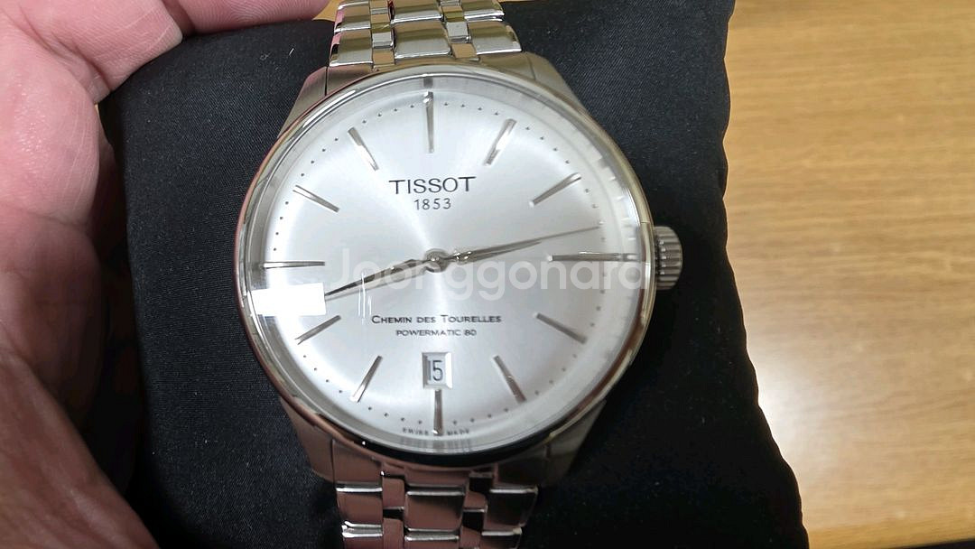 티쏘 슈망데뚜렐 39mm 민트급 실버--4