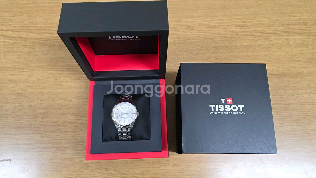 티쏘 슈망데뚜렐 39mm 민트급 실버--6
