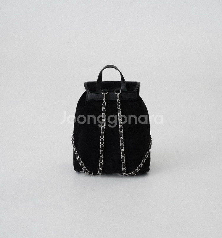 아카이브 제이투유 스웨이드 백팩 블랙 체인끈포함--2