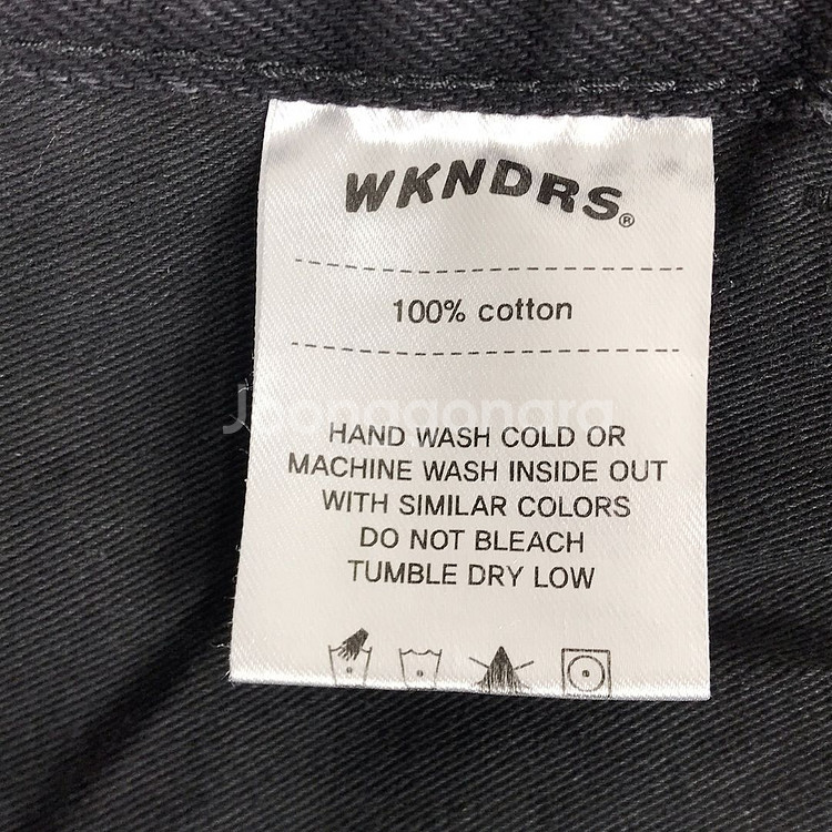 위켄더스 WKNDRS 불꽃 흑청 데님 청바지 남성XL--6