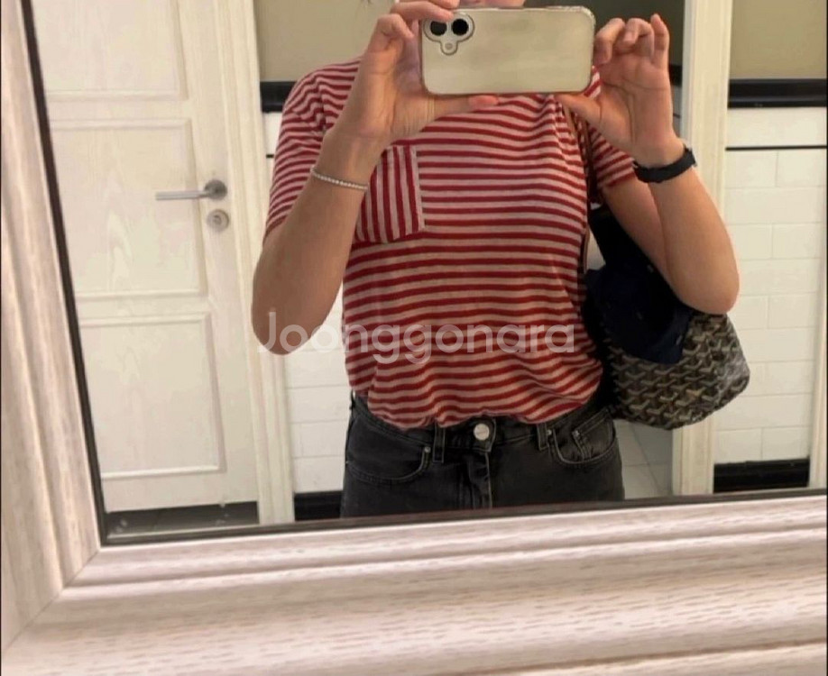 생로랑린넨반팔티--0