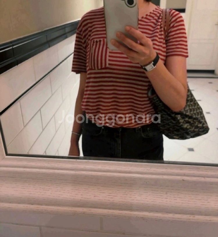 생로랑린넨반팔티--2