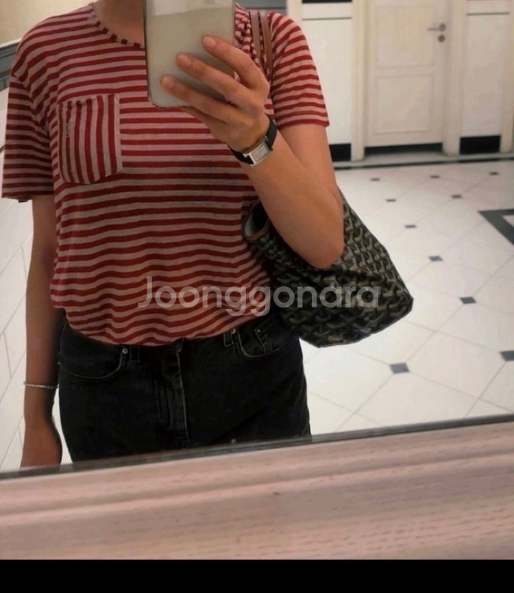 생로랑린넨반팔티--1