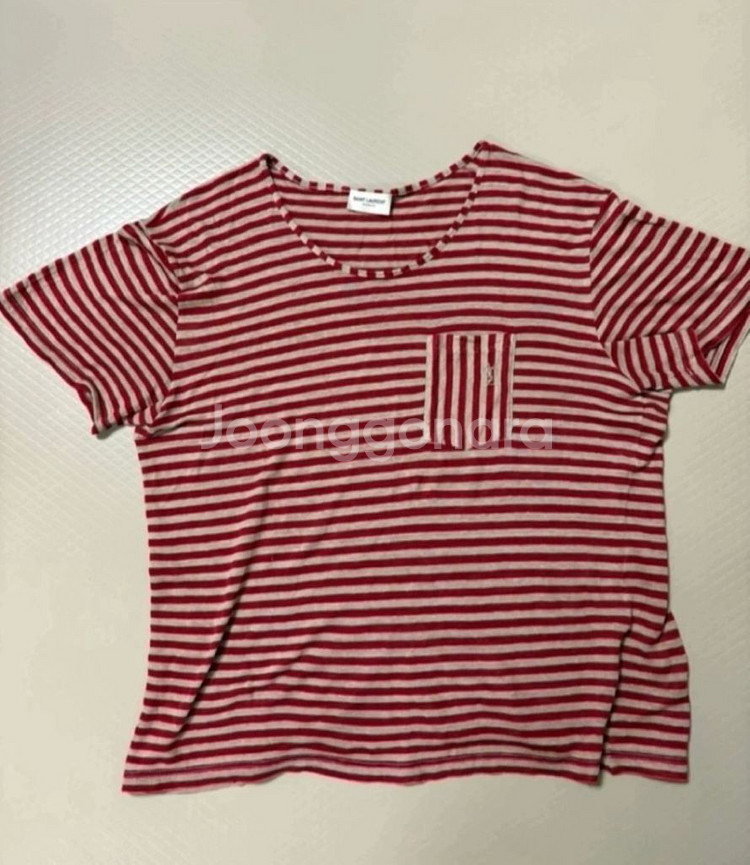 생로랑린넨반팔티--4