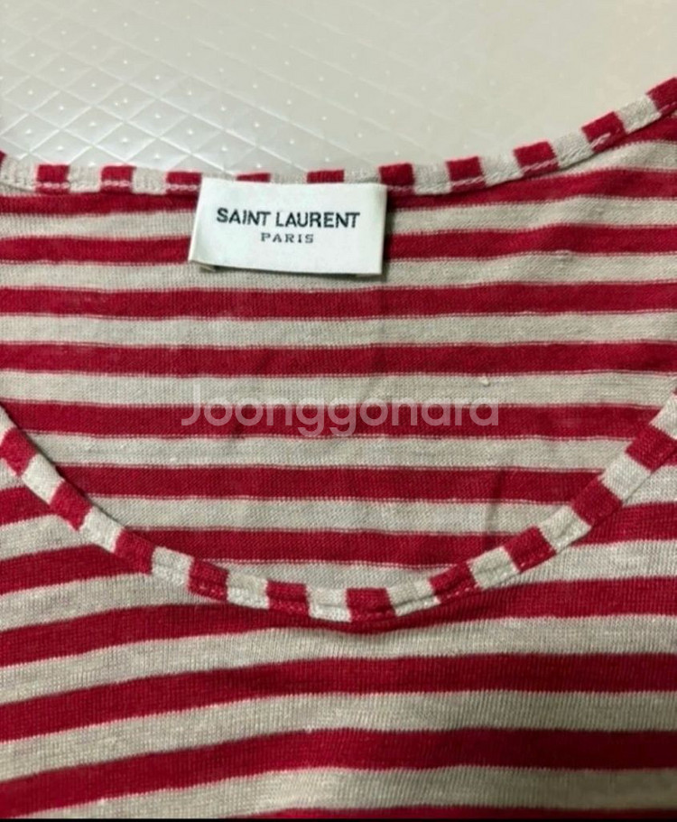 생로랑린넨반팔티--7