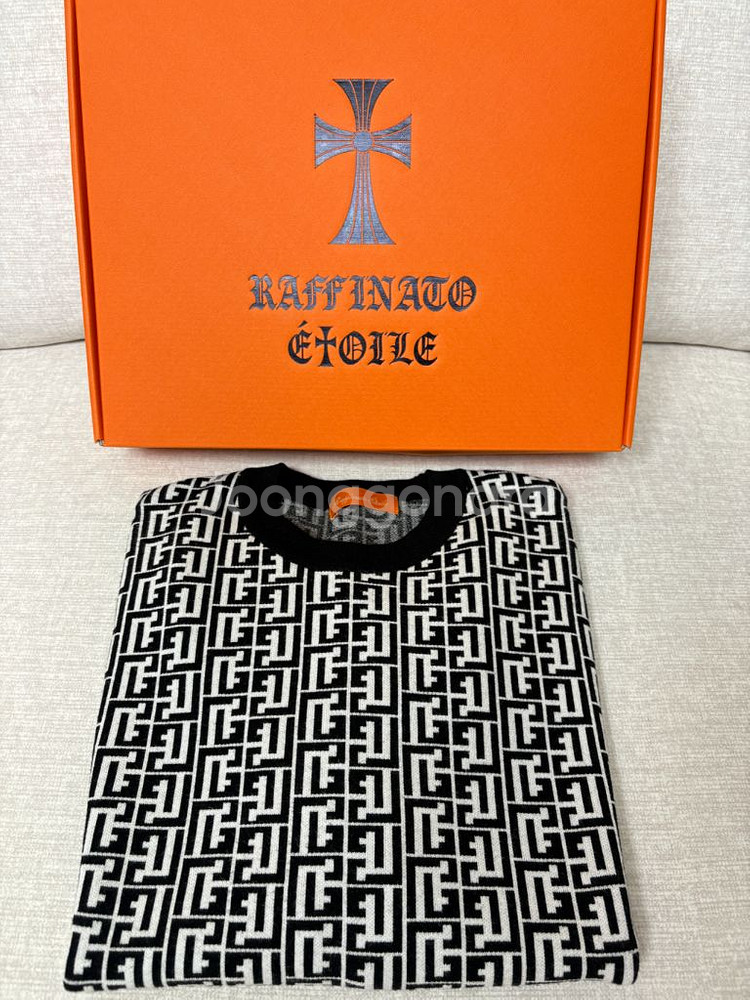 라피나토 자카드 라운드 니트 50--2