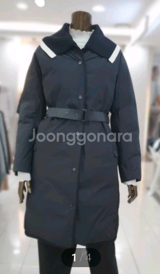 도호 구스 벨티드 패딩--5