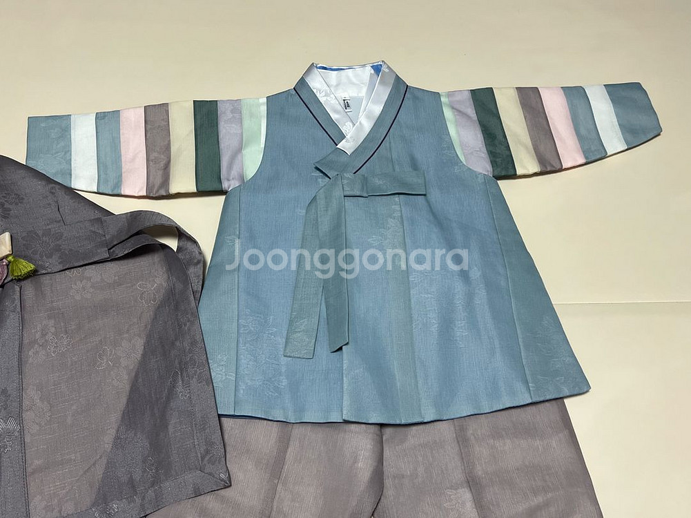 남아 색동한복 2호(1-3세) 복건포함, 에이치쓰리한복--4