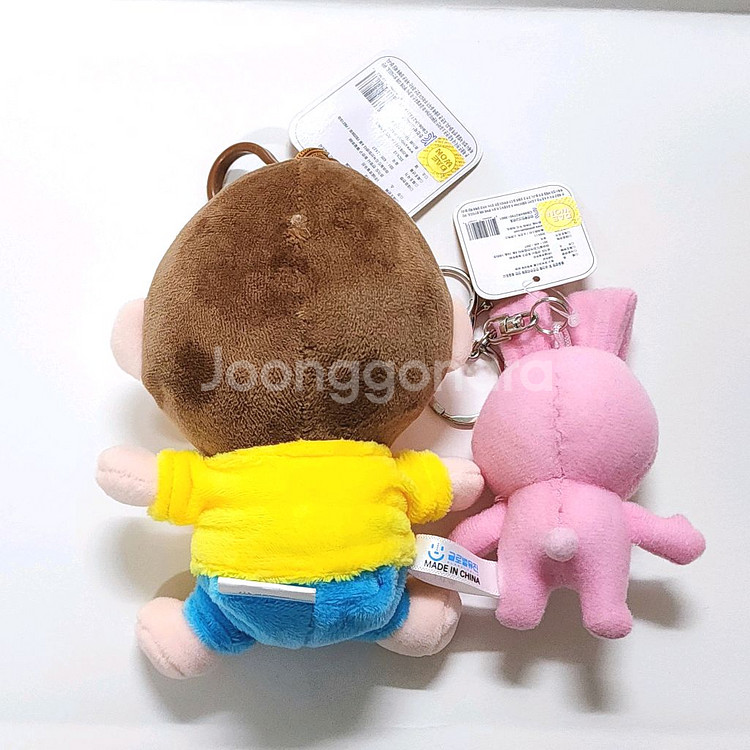 일괄세트)맹구,토끼 코스튬 짱구 인형 키링 2개_새상품--1