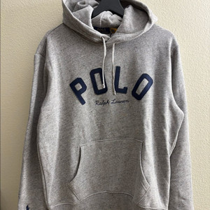 [M] 폴로 랄프로렌 남자 로고 패치 기모 후디 그레이