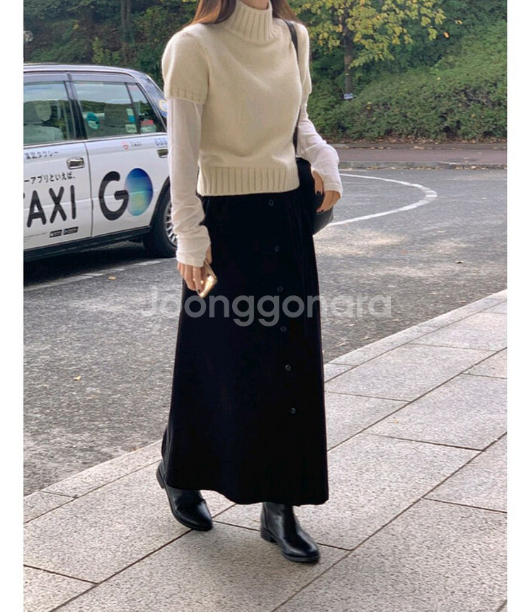 메리어라운드 제작 코듀로이 스커트--0