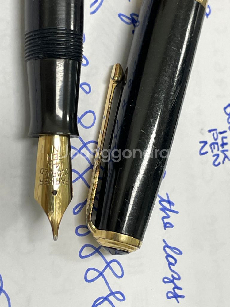 파카 만년필 UK 듀오폴드 AF 블랙 14K F닙--5