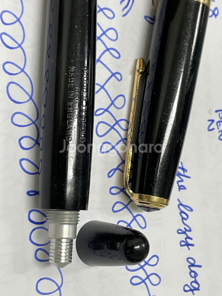 파카 만년필 UK 듀오폴드 AF 블랙 14K F닙--8