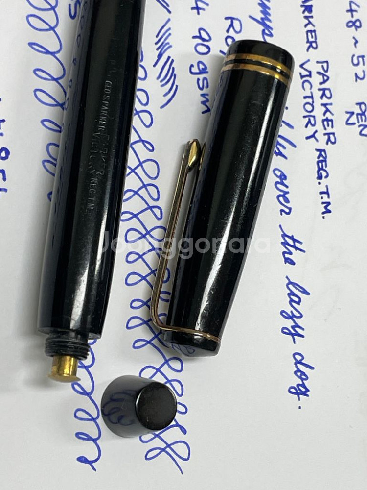 파카 만년필 빅토리 IV 블랙 14K F닙--7
