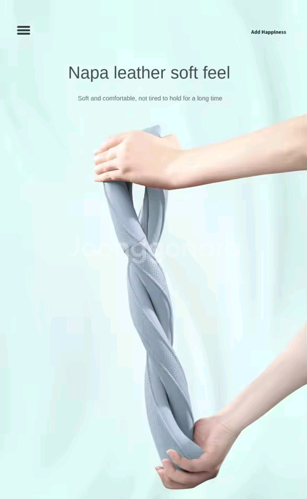 나파 가죽 핸들 커버 파란색 새상품--5