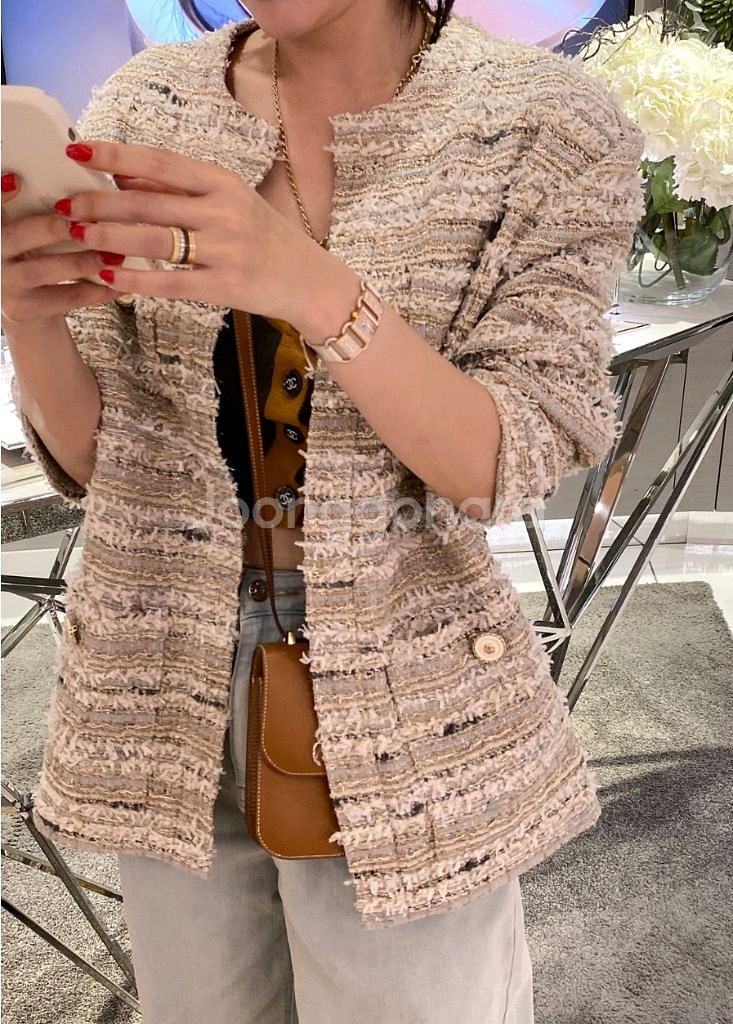 라온 뮤제라 트위드 (샤넬공방) 렌느 자켓 새제품--5