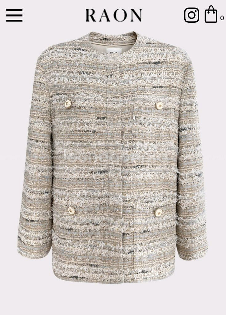 라온 뮤제라 트위드 (샤넬공방) 렌느 자켓 새제품--7