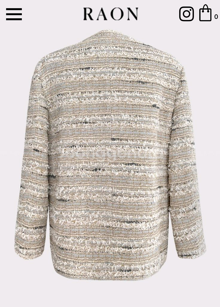 라온 뮤제라 트위드 (샤넬공방) 렌느 자켓 새제품--8