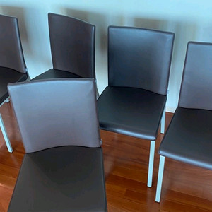 5개 일괄 일룸 iloom 콘의자 인조가죽 브라운 의자