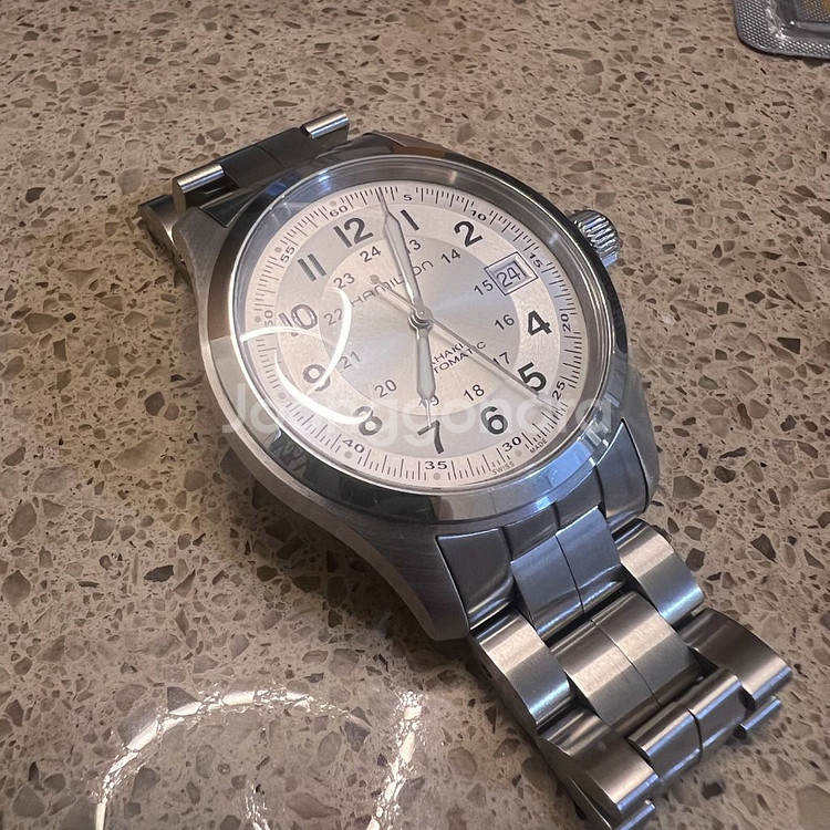 해밀턴 카키필드 오토 실버판--1