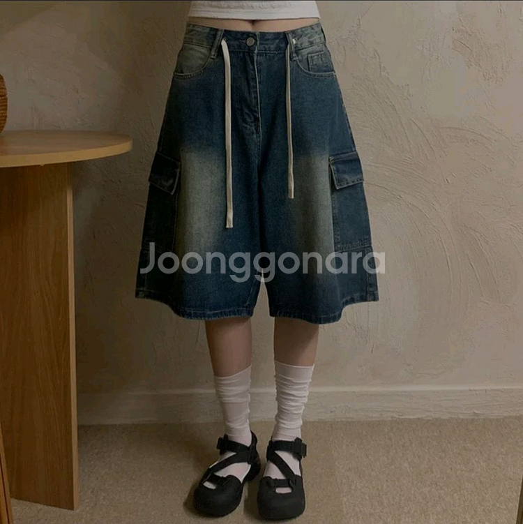 카고 버뮤다 데님팬츠 L--1