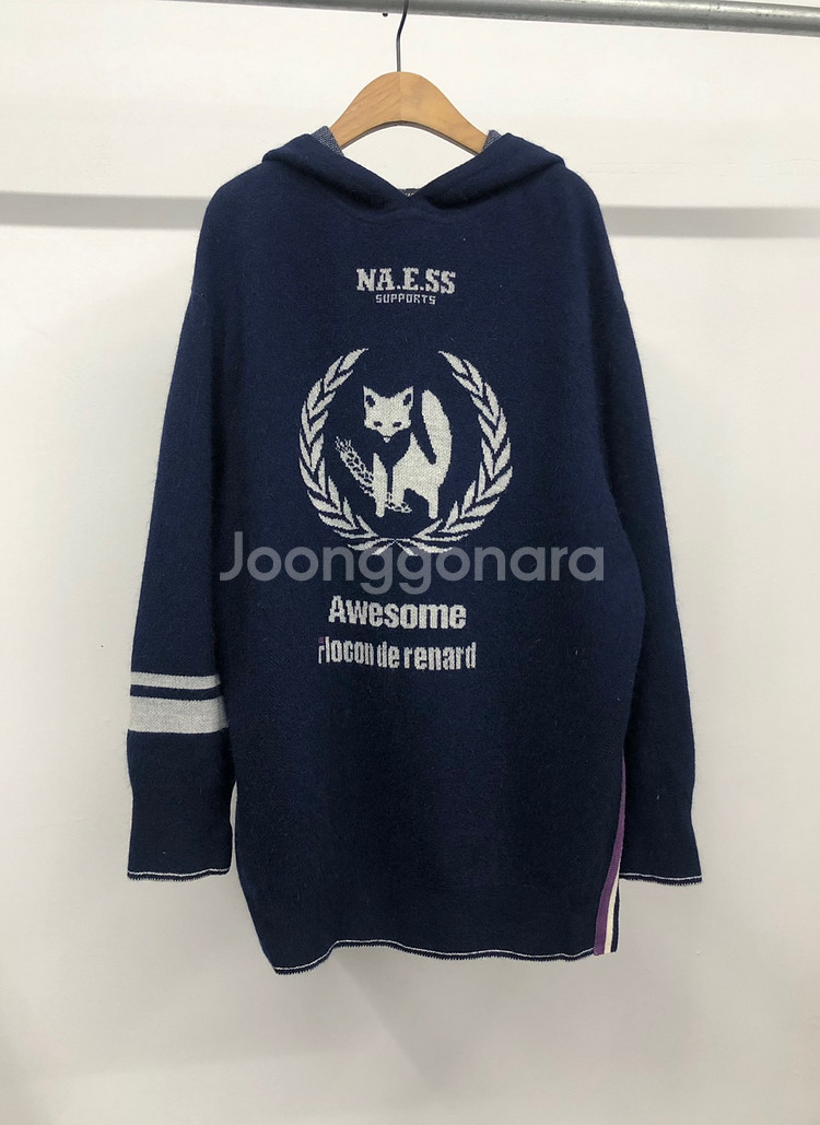 나이스클랍 니트 롱 후드 F--0