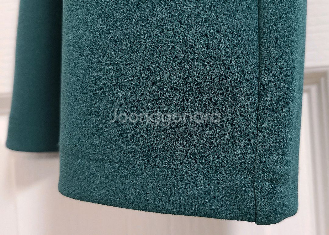 GU 청록그린 하이웨스트 부츠컷 슬랙스 팬츠--8