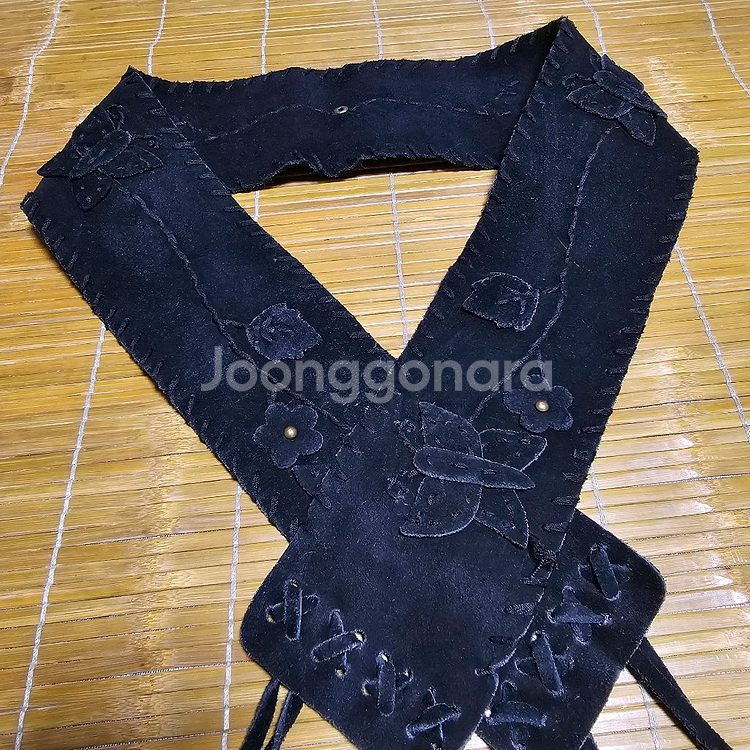 여성 스웨이드가죽벨트(외투용)30인치이상프리사이즈--1