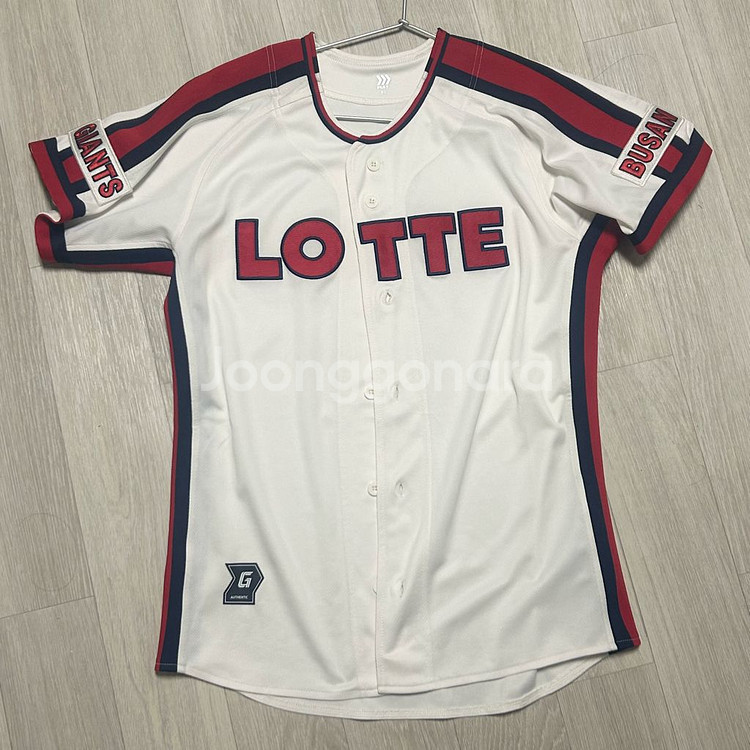 롯데자이언츠 챔피온 유니폼+홍민기 마킹지--1