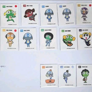 개구리 중사 케로로 빵 띠부씰 모음 도로로 쿠루루 타마