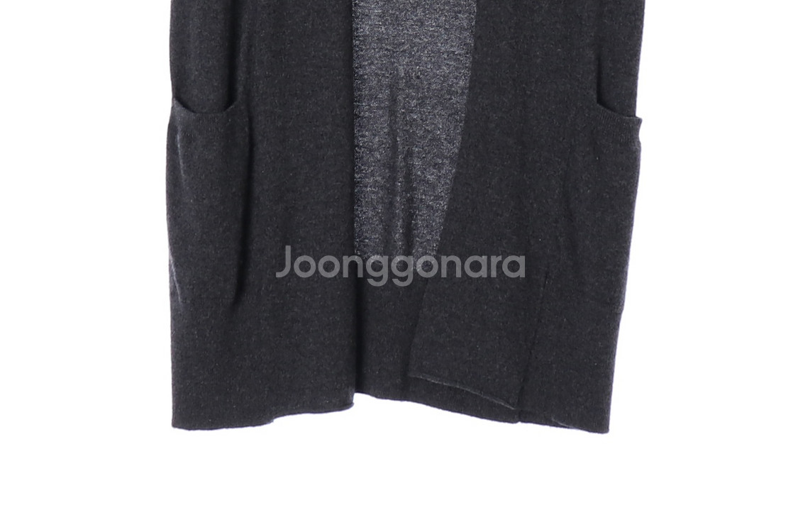 [S]빈스 캐시미어100% 차콜 롱 니트 가디건--3