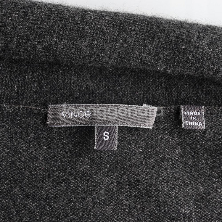 [S]빈스 캐시미어100% 차콜 롱 니트 가디건--5