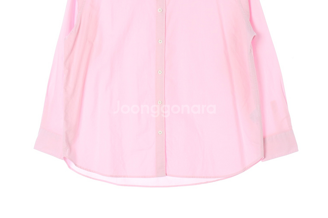 [L]탑텐 연핑크 오버핏 코튼 긴팔 셔츠--2