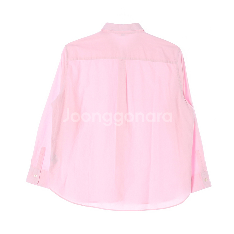 [L]탑텐 연핑크 오버핏 코튼 긴팔 셔츠--3