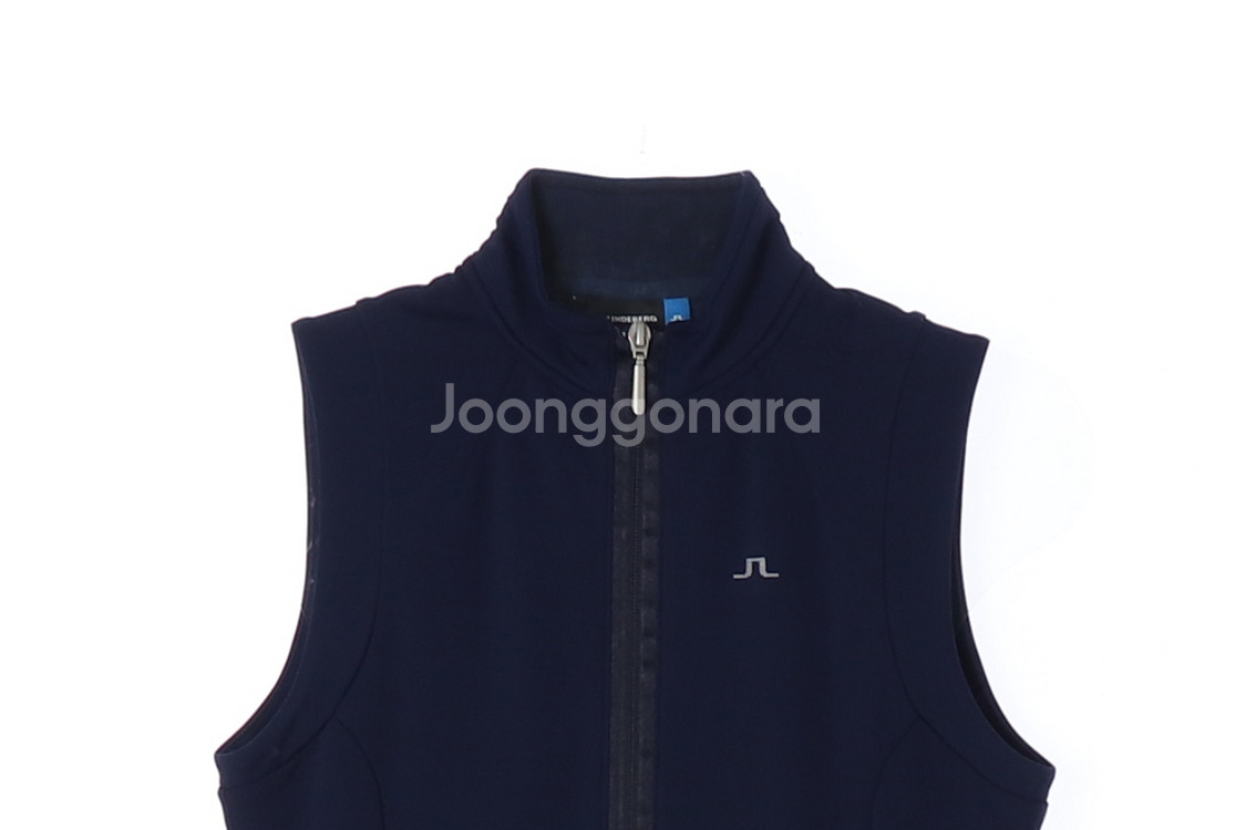 [S]제이린드버그 네이비 플리스 조끼 골프 집업베스트--1
