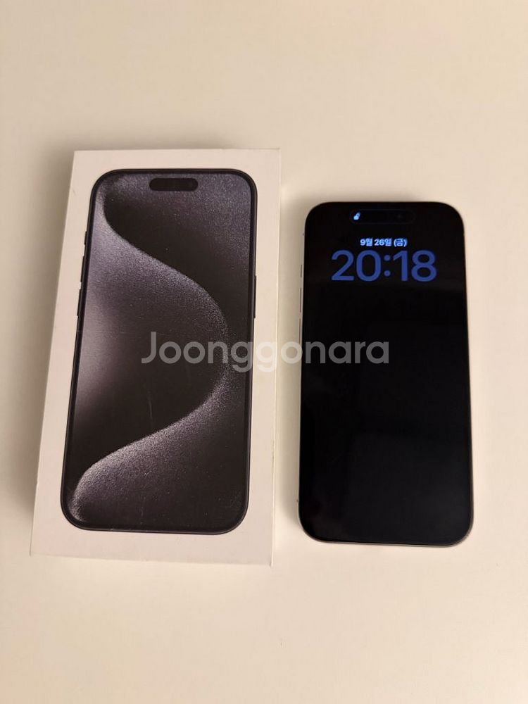 아이폰 15 Pro 128기가 네추럴 티타늄 색상--0