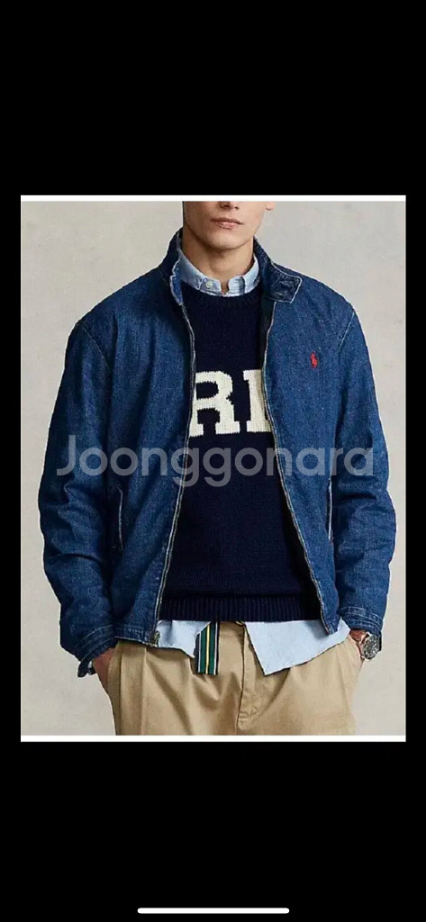 [M] [새상품] 폴로 랄프로렌 데님 해링턴 자켓--2