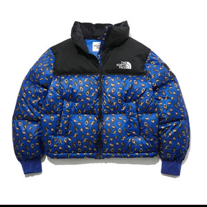 노스페이스 여성 화이트라벨 눕시 크롭 레오파드 호피