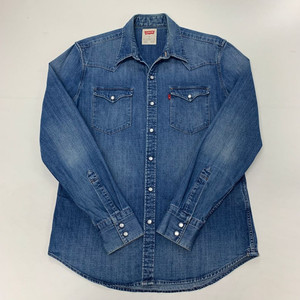 리바이스 블랭크탭 데님 웨스턴셔츠 청남방 (M)